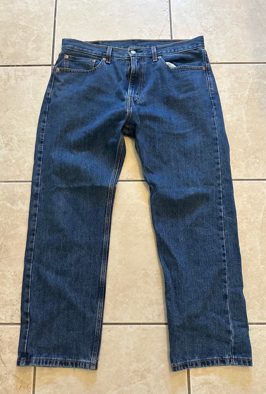 Levi's 505 Regular Fit Jeans Men's Size 36x29 Blue Denim Straight Leg
